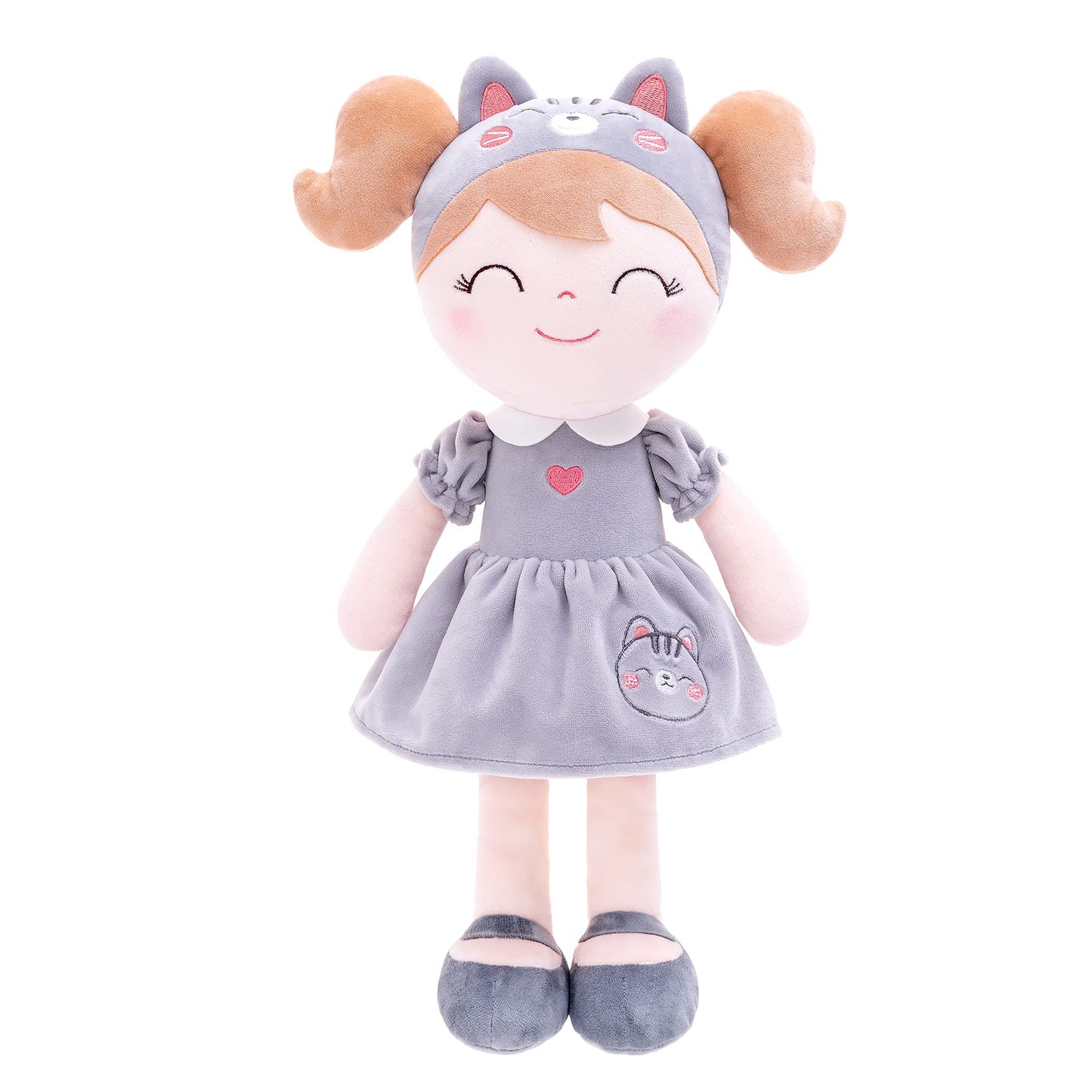 Gloveleya Baby Doll Girl Gifts Soft Plush Kitty Cat Dolls Girls Toy 12'' With Gift Box