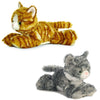 Aurora Molly Orange & Lily Gray 8' Mini Tabby Plush Cat Bundle