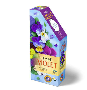 Madd Capp: I Am Violet - 350 Piece Jigsaw Puzzle - 8006 - Ages 10+, Unique Floral-Shaped Border, Challenging Random Cut, Include