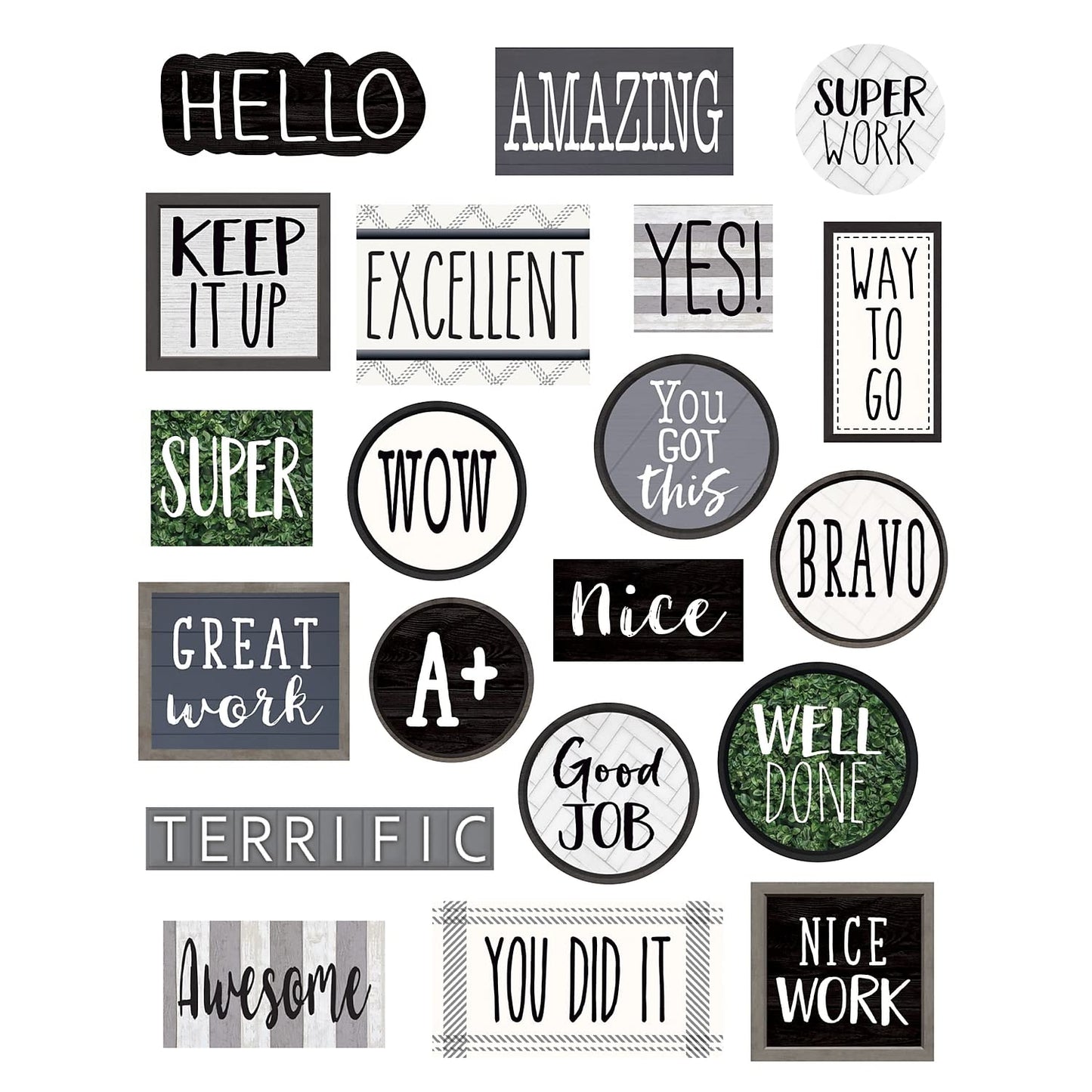 Modern Farmhouse Stickers, 120 Per Pack, 12 Packs