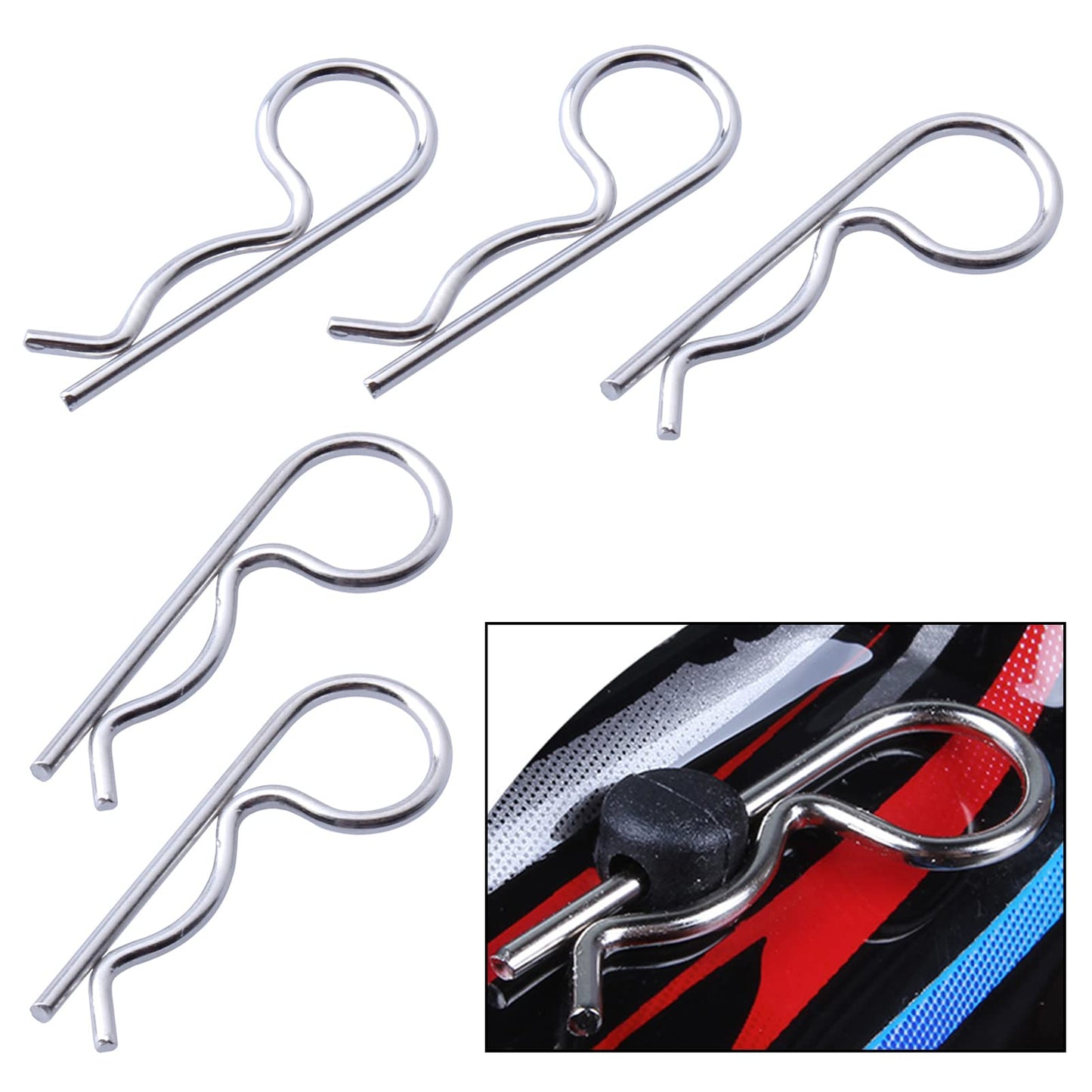100PCS Universal RC Body Clips Pins for All 1/10 1/12 Scale Traxxas Redcat Axial SCX10 Losi HPI Himoto HSP Exceed RC Car Parts T