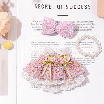 Clothes for 15-17cm Doll Skirt Set for Dolls 1 Piece Skirt Outfit enhanced Fashion Cute Dress for 15-17cm Dolls Accessories (NO Doll) (Purple Flower Set)