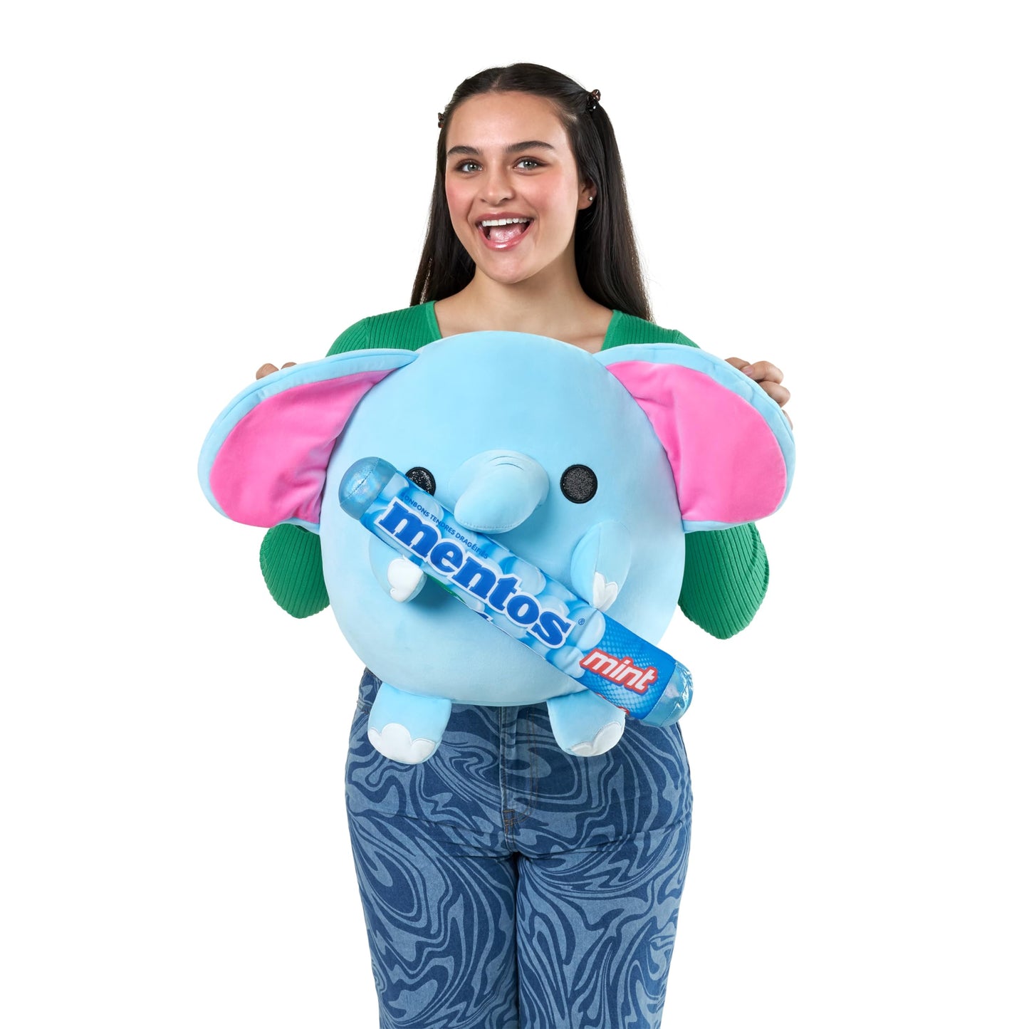 Snackles (Mentos) Elephant Super Sized 14 Inch Plush By Zuru, Ultra Soft Plush, Collectible Plush With Real Licensed Brands, Stu