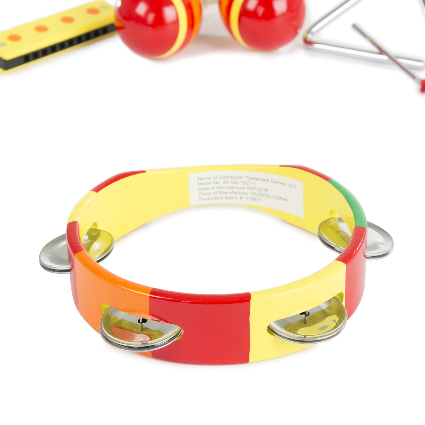 Hey! Play! Childrens Toy Snare Marching Drum, Double-Sided With Adjustable Neck Strap And Two Wood Drum Sticks- Music Fun For Ki