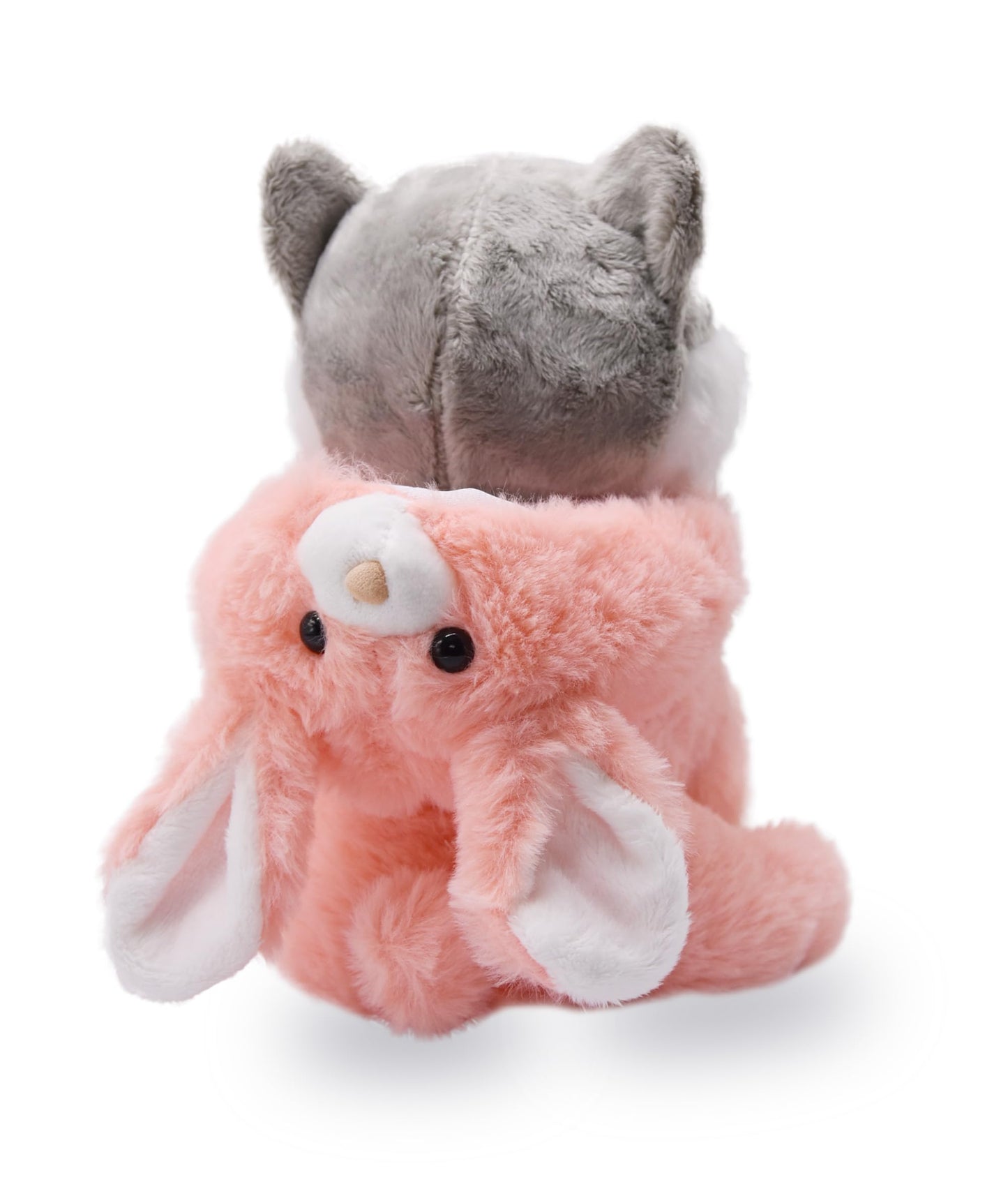 YONLIT Adorable Husky Stuffed Animal Dressed in a Pink Bunny Outfit, Super Cute and Soft Plush Puppy Bunny for Easter Basket Gif