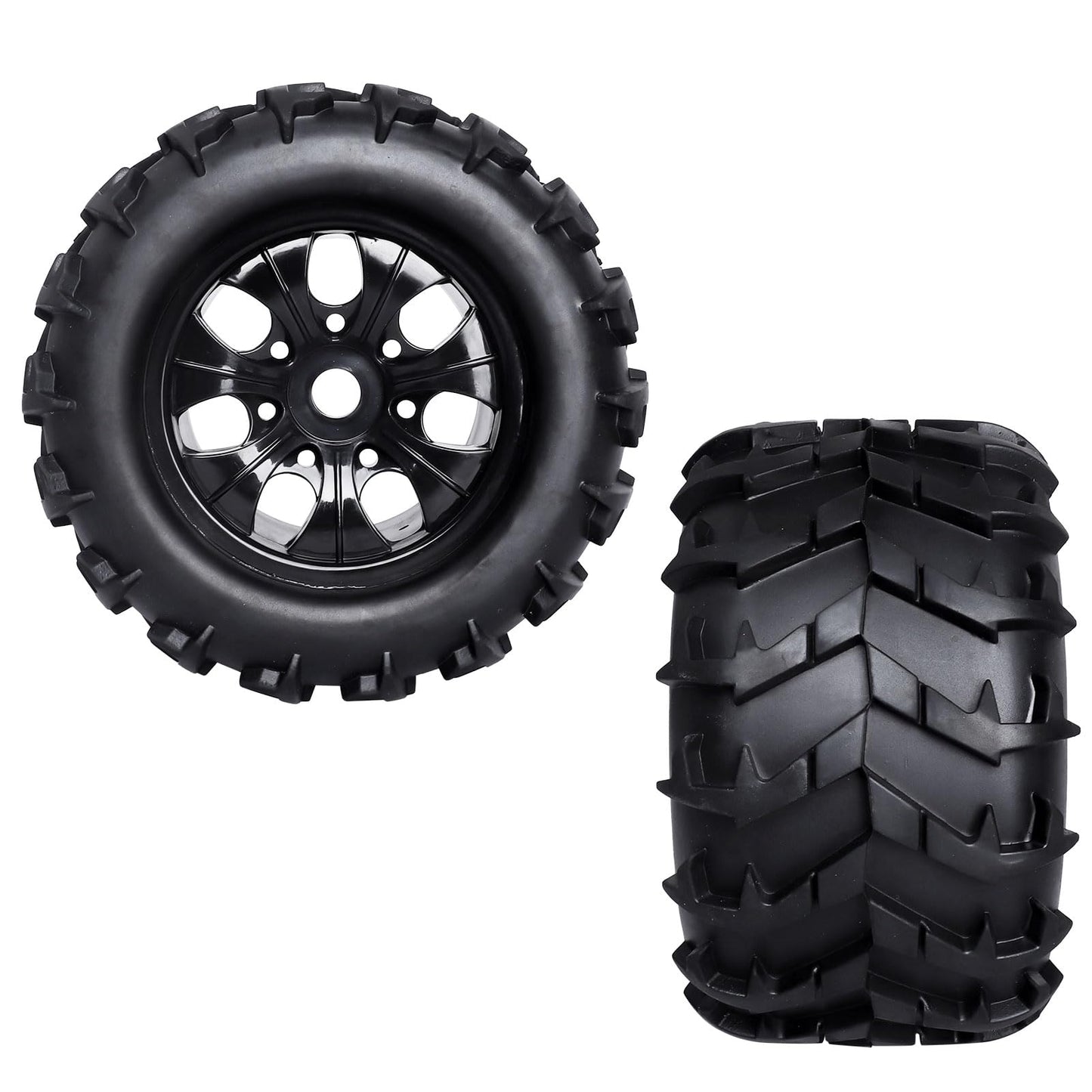 HobbyPark PreGlued 3.2 17mm Hex RC Monster Truck Wheels and Tires Set for 1/8 Scale Arrma Kraton 6s Notorious Traxxas Maxx Tmaxx