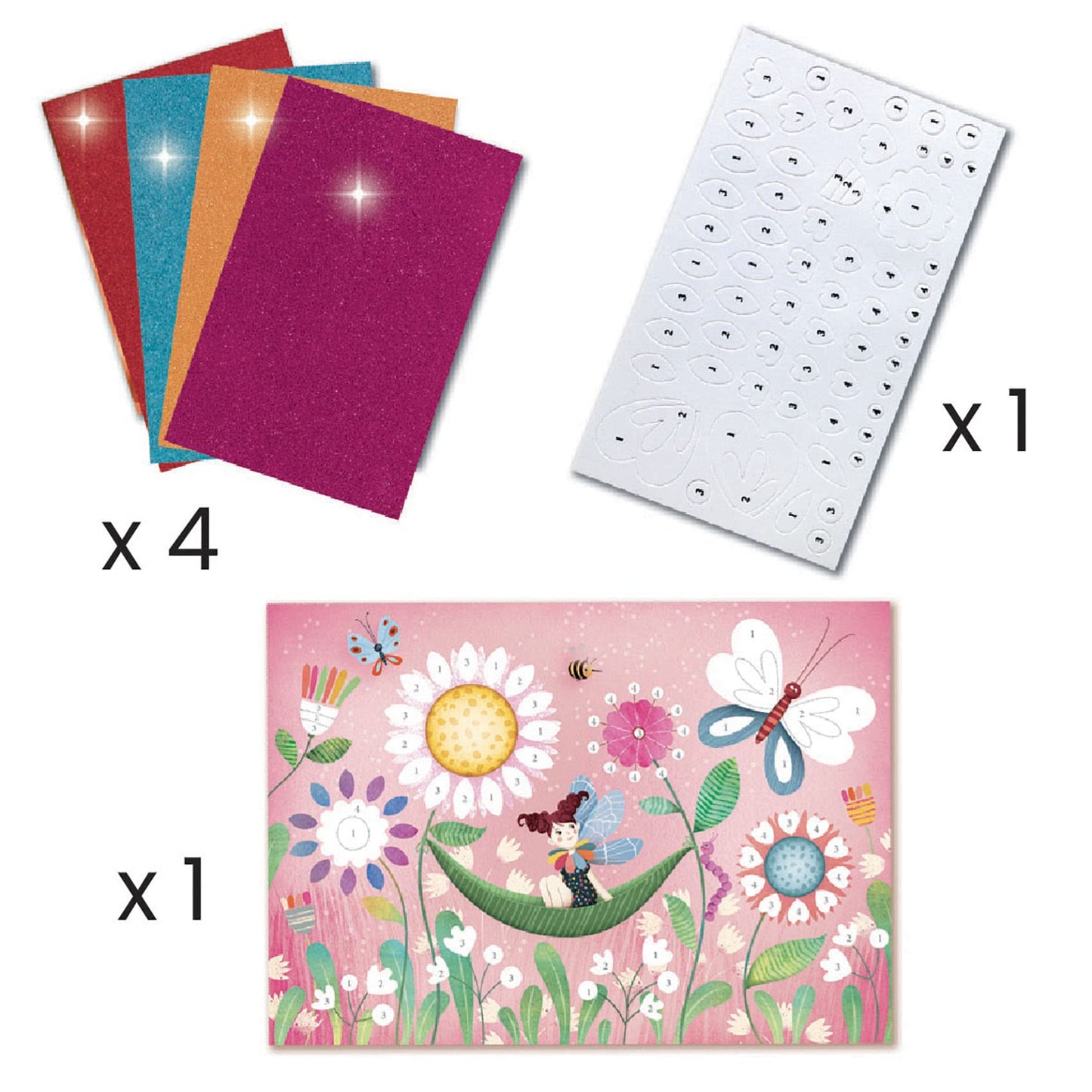 Djeco Fairy Craft Kit - Paint, Draw, Build & More For Home, School Or Gifts - Fun & Creative For Family & Friends, Educational Art Craft Kit, Multi- Activitiy For Kids 6+ - Medium