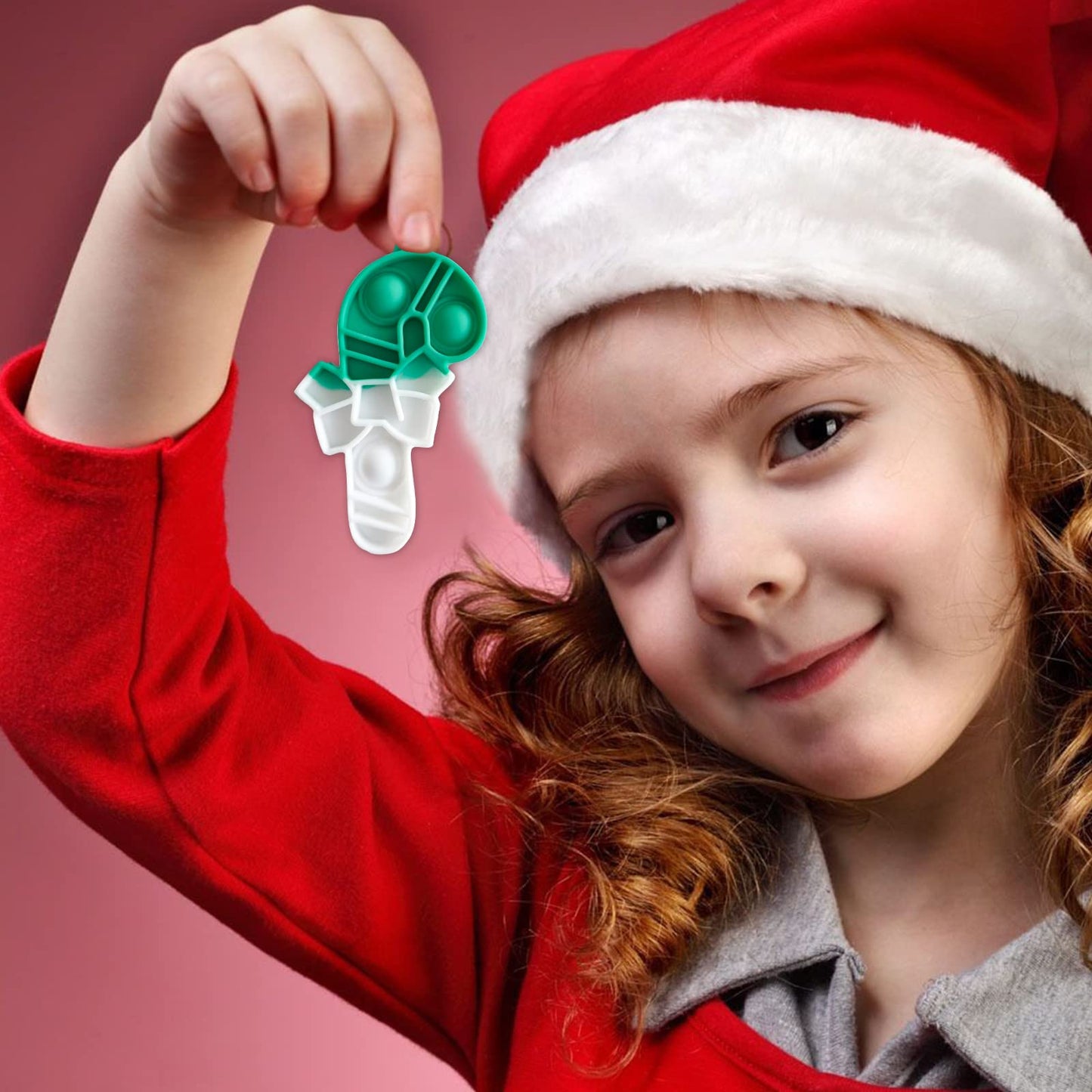 32Pcs Christmas Mini Pop Keychain Fidget Toys, Mini Pop Bubble Christmas Fidget Toy, Silicone Mini Pop Toys Bulk For Kids Anxiety Stress Reliever For Adults