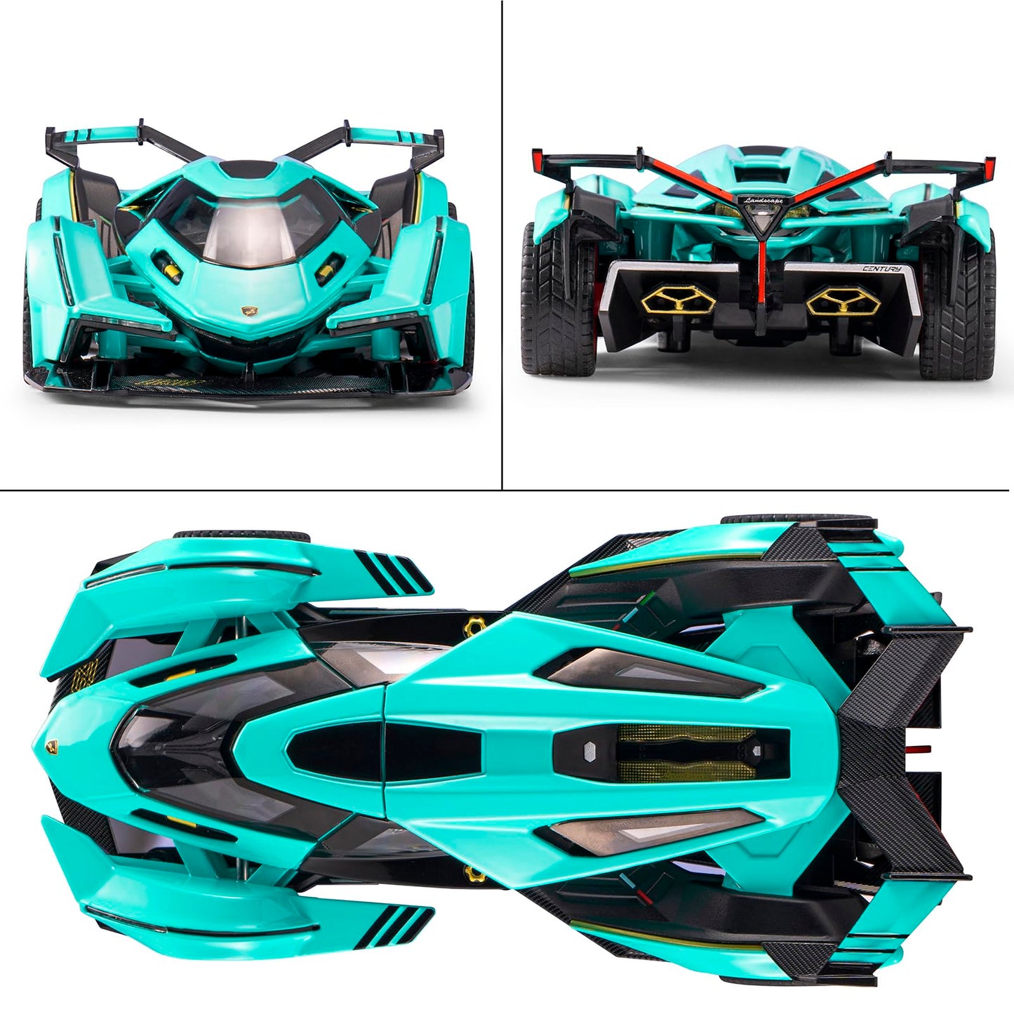 SASBSC Toy Cars Lambo V12 Sports Car Toy with Light and Sound Diecast Metal Model Cars for 3+ Year Old Boys Pull Back Race Car G