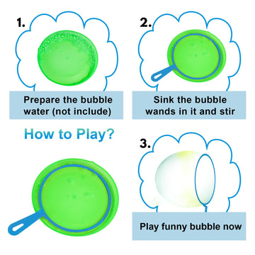 Roberly Bubble Wands Set Toys Bulk Funny Big Giant Large Bubble Making Maker with Tray for Kids mature-themed Summer Outdoor Playtime Activity Party Favors Gifts Birthday Games