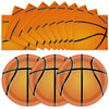 50pcs Basketball Plates and Napkins Party Decorations, 7inch Basketball Themed Birthday Paper Dessert Plates and Napkins Disposa