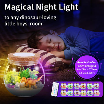 Dinosaur Gifts For Boys 4-12 Years Old, Dinosaur Crafts Kit For Kids, Light Up Dinosaur Decoration With Remote - Arts And Crafts