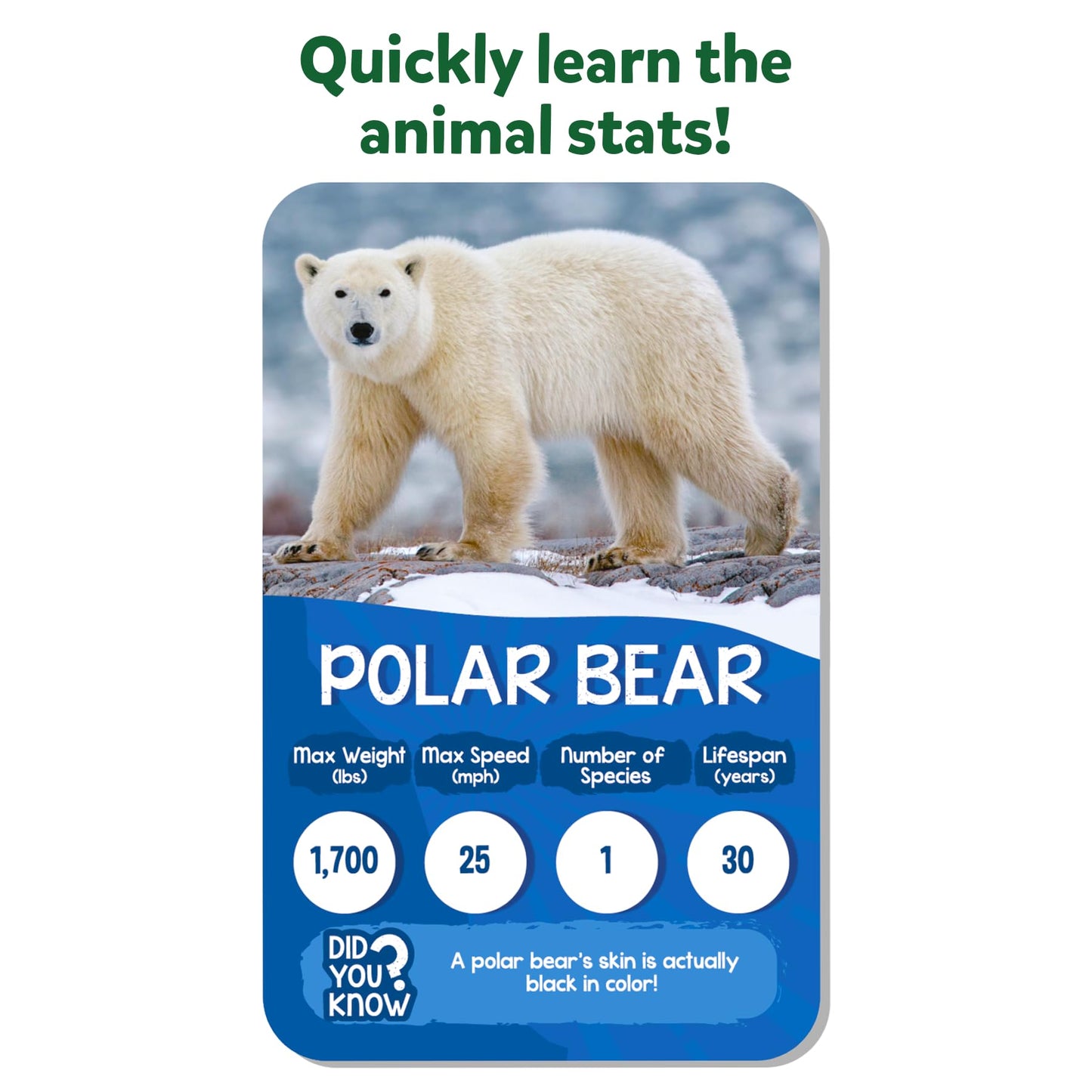 Skillmatics Trump Card Game - Rank Up Animals, Memory Game, Perfect for Boys, Girls, Kids, and Families Who Love Board Games, Tr