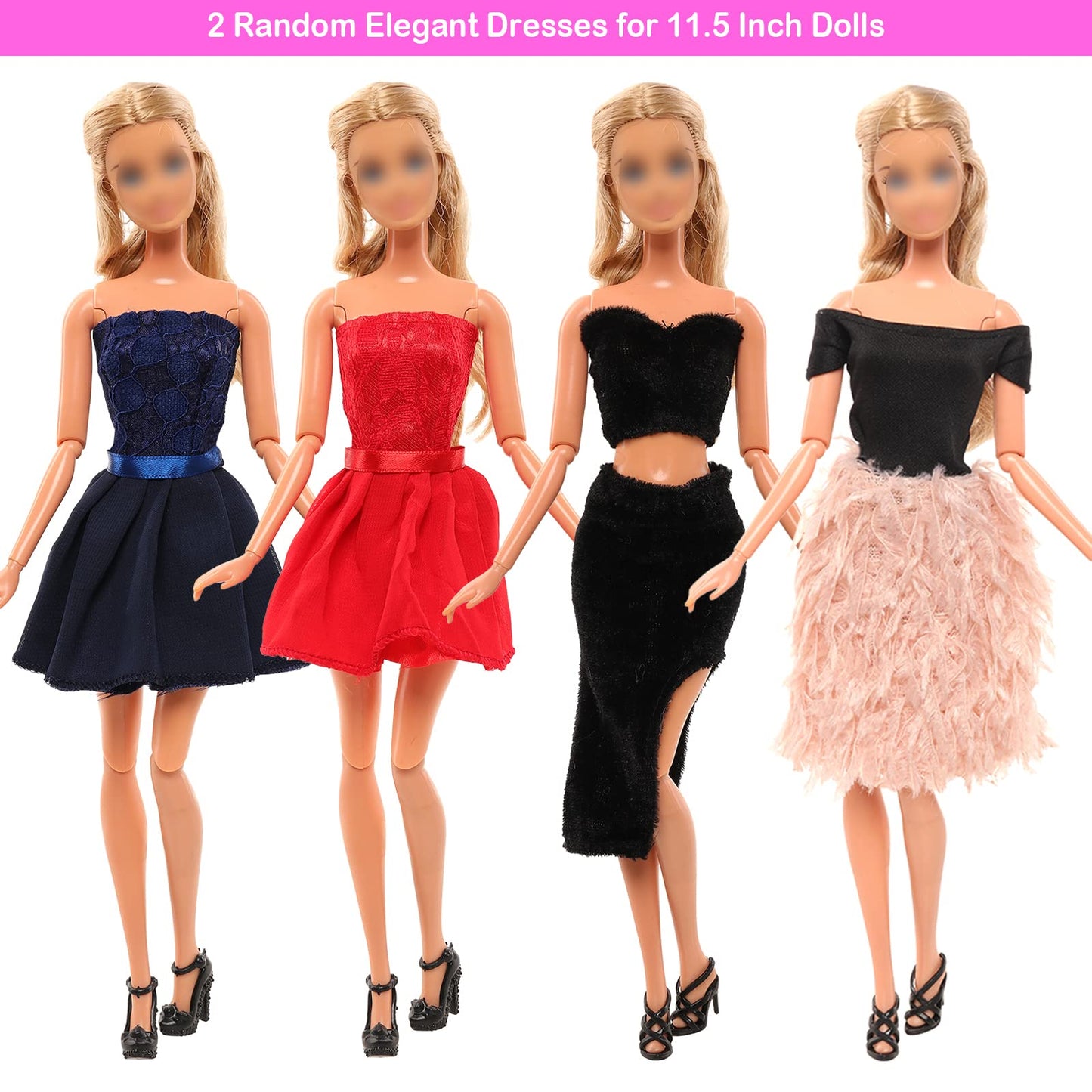 Doll Clothes And Accessories Doll Including 2 Chill Modern Suits 2 Tops 2 Pants Fashion Outfits 2 Chic Dresses 11 Handbag 10 Shoes 2 Glasses For 11.5 Inch Girl Dolls Fashion Dress Up Set