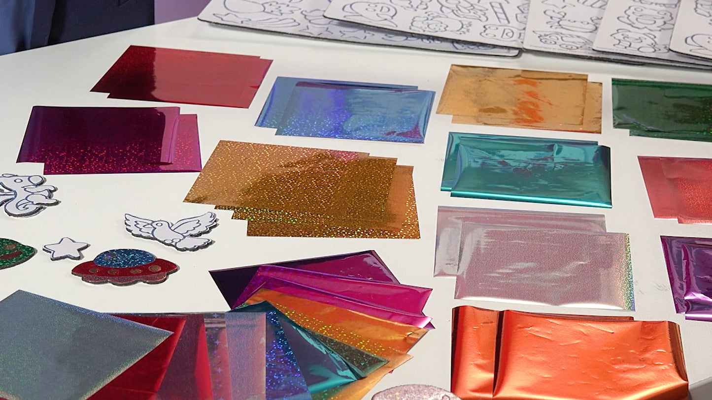 Marvins Magic - Magic Foil Rainbow Stickers - Foil, Metallic & Holographic Stickers - Magical Art Supplies - 150 Stickers & Mor