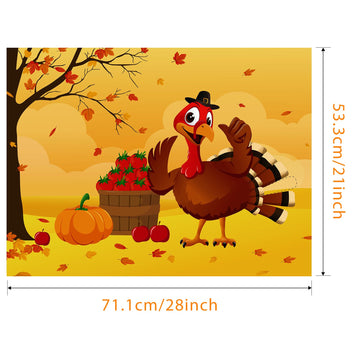 Morcheiong Pin The Tail On The Turkey Thanksgiving Game With 48 Tails, Thanksgiving Party Favors Activities Supplies Decorations For Kids