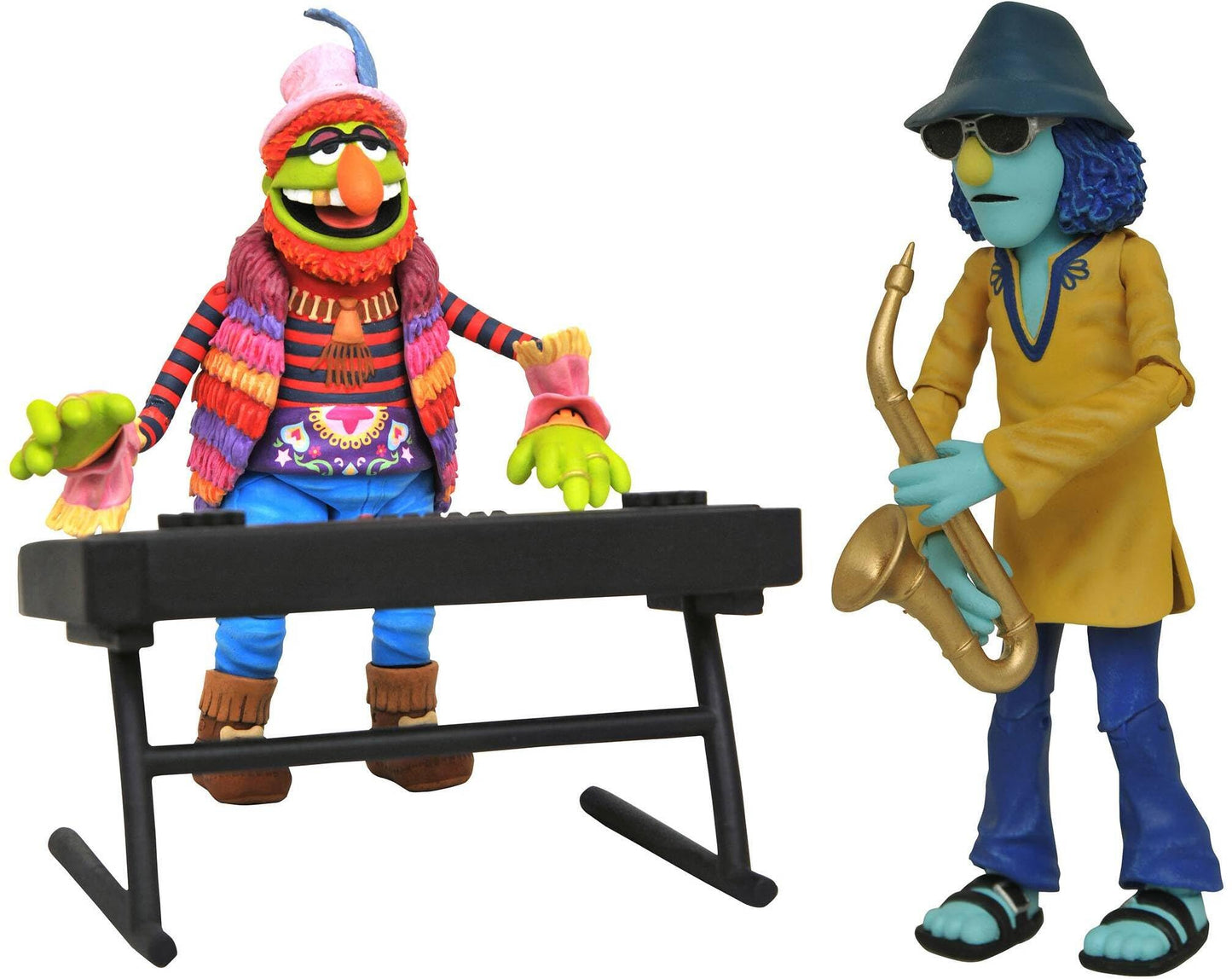 Diamond Select Toys Muppets Dr. Teeth & Zoot Action Figure, Multicolor, PVC, Model SEP208290