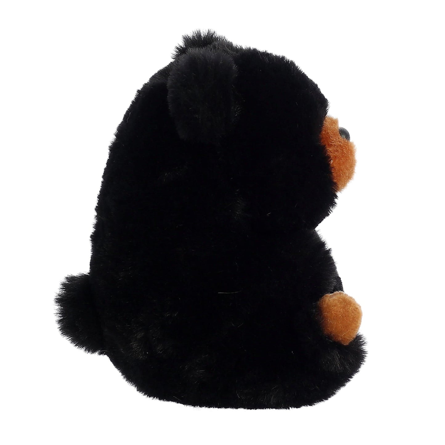 Aurora® Round Rolly Pet™ Cuddles Black Bear™ Stuffed Animal - Adorable Companions - On-The-Go Fun - Black 5 Inches