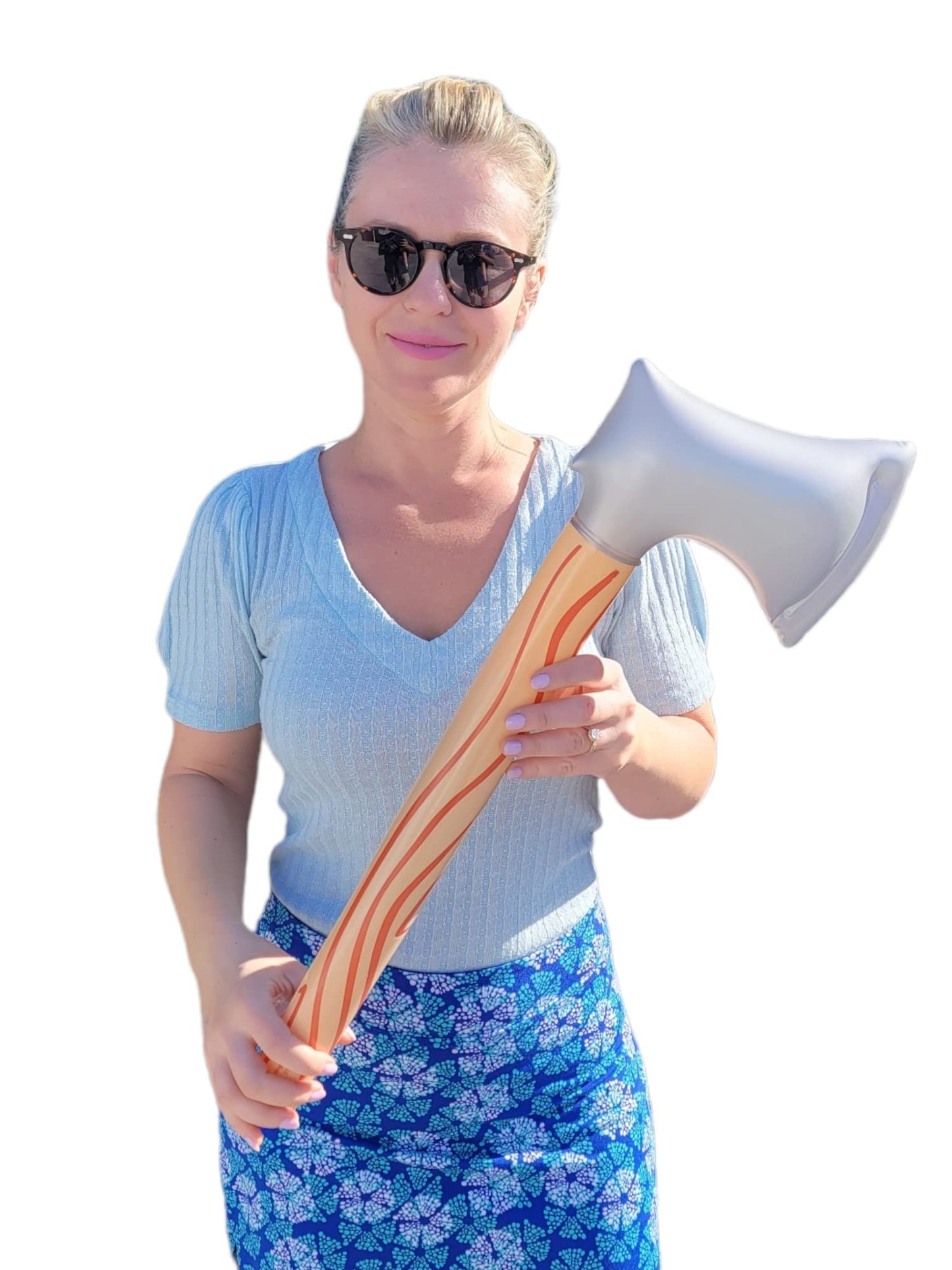 Zugar Land Lifesize Inflatable Toy Pickaxe + Axe (23'') Inflate Hatchet Costume Prop Game Party Favor Supplies (6 Pickaxe + 6 Ax