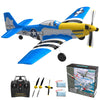Gluiseur Rc Plane 4 Channel Remote Control Airplanes, 4-Ch Rc Airplane Ready To Fly P51 Mustang Radio Controlled Aircraft For Be