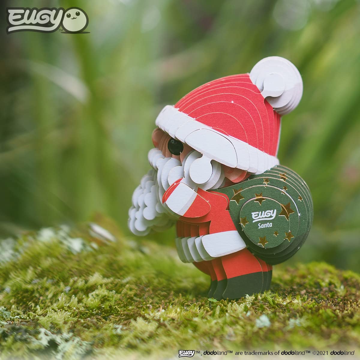 Eugy Santa 3D Puzzle, 24 Piece Eco-Friendly Educational Toy Puzzles For Boys, Girls & Kids Ages 6+
