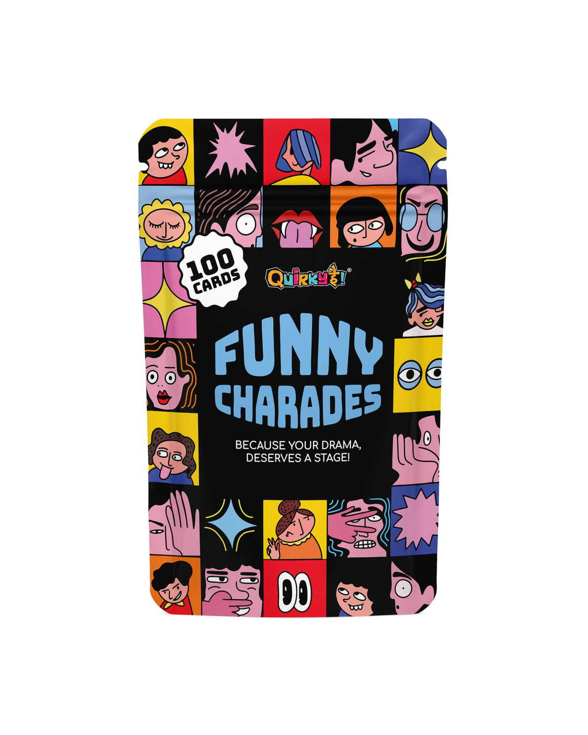 Funny Charades Card Game | Fun Family And Party Game For All Ages | 100 Cards With Hilarious Words | 4 Ways To Play: Classic, Re
