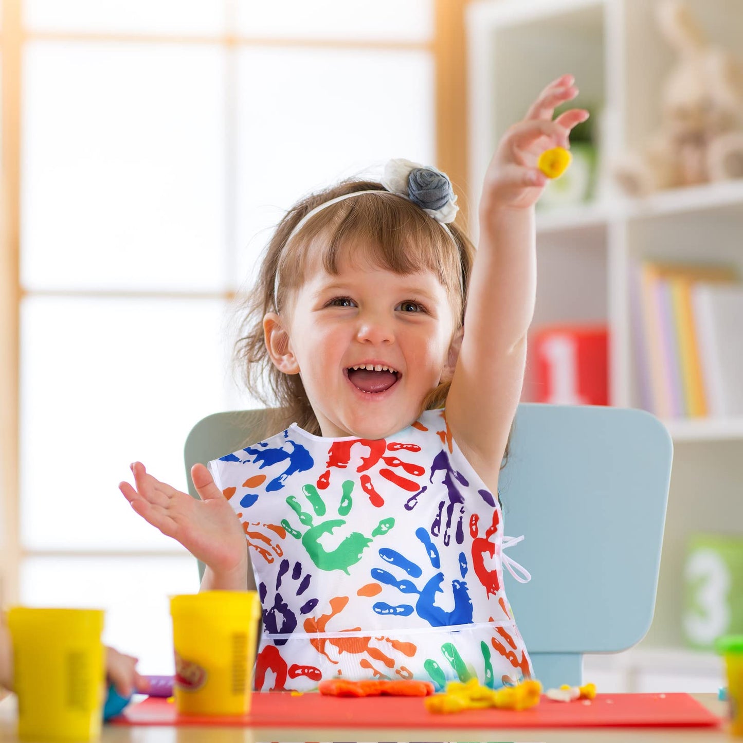 Satinior 2 Pieces Kids Art Smock, Children Waterproof Painting Artist Aprons Sleeveless Toddler Art Smocks With 3 Pockets For Age 3-10 Years