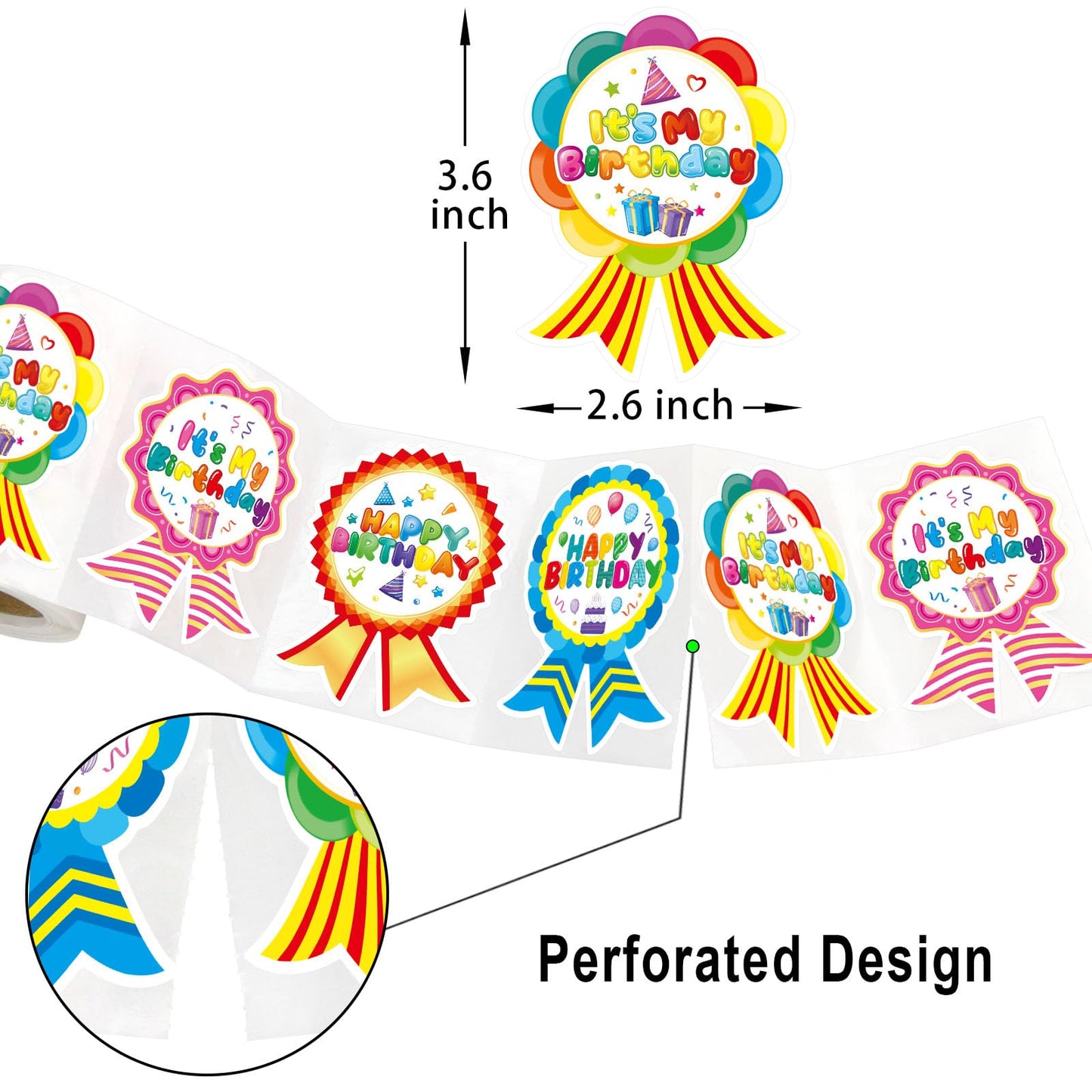 Happy Birthday Badge Stickers For Kids It'S My Birthday Stickers Home Classroom Birthday Party Supplies 200Pcs
