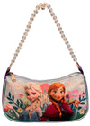 Ruz Frozen Elsa & Anna Shoulder Handbag With Beaded Handle