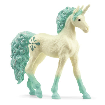 SCHLEICH Aquamarine Unicorn Toy - Collectible Gemstone Series 2023 for Girls & Boys, Multi-Color, Perfect for Play and Display