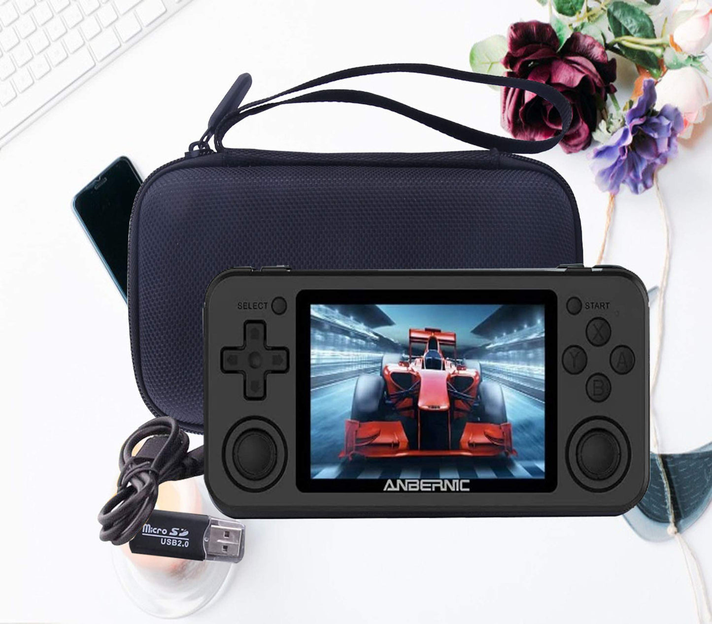 Werjia Hard Carrying Case For Rg351M/Rg351Mp/Rg351P /Rg350M /Rg350P Handheld Retro Game Storage Suitcase