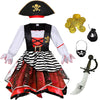 Costumerry Girls Pirate Costume for Halloween Kids Dress Up (9-11Years)
