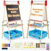 FUNLIO Anti-Warping Kids Art Easel, 3 Height Adjustable for Kids Aged 2-8, All-in-One Toddler Easel with Paper Roll & Erasable F