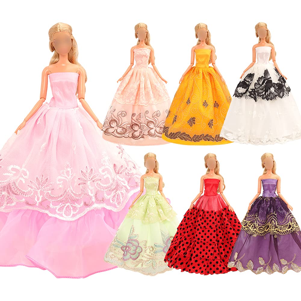 Barwa 5 Pcs Handmade Doll Clothes Wedding Gowns Party Dresses For 11.5 Inch Dolls