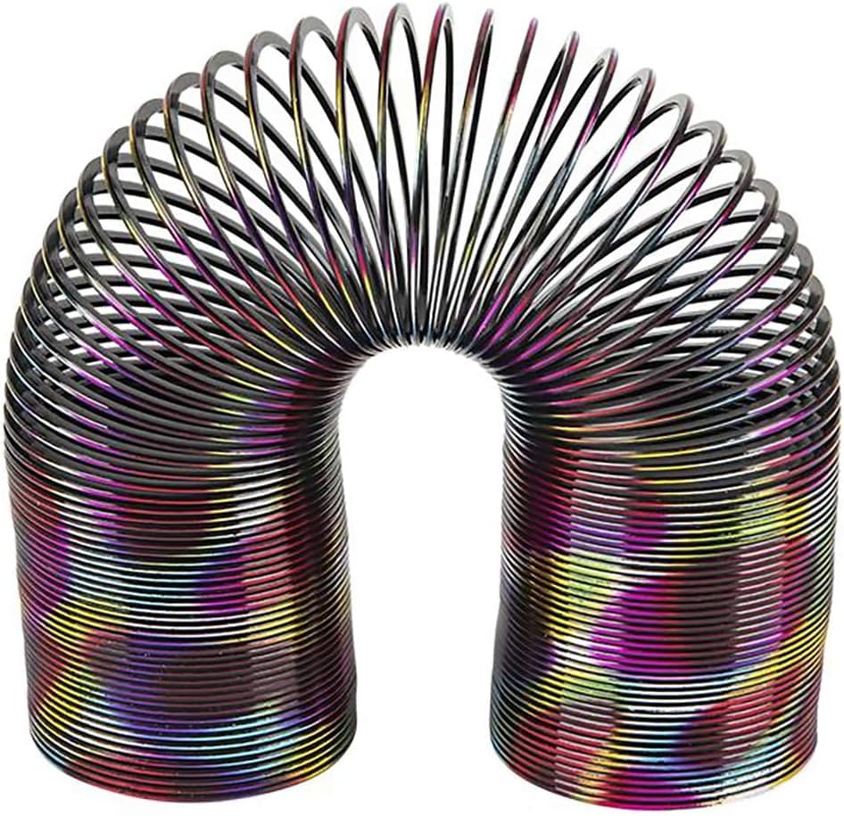 The Dreidel Company Coil Spring, Super Long Rainbow Metallic, Goody Bag Fillers, Party Favor For Kids, 6'' (6-Pack)