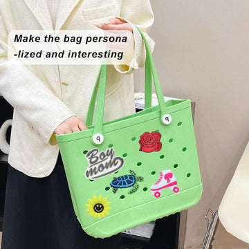 Lckaey Rubber Beach Bag Accessories-PVC Rubber decoration-for EVA Purse Bogg Inserts Y064Figure 50