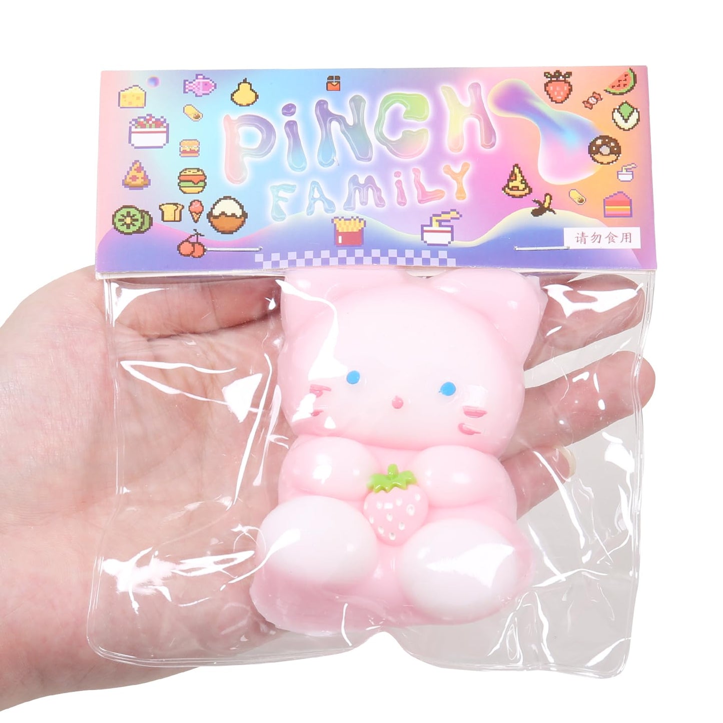 1Pcs Squishy Cat Squeeze Toys,Squishy Cat Kawaii Sticky Squishies Stress Relief Squishies For Kids Party Favors, Pinch Family Sq