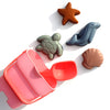 Silicone Beach Toy for Kids - Travel Friendly Sand Toy - Building Sand Castles with Collapsible Sand Bucket, Rounded Shovel and