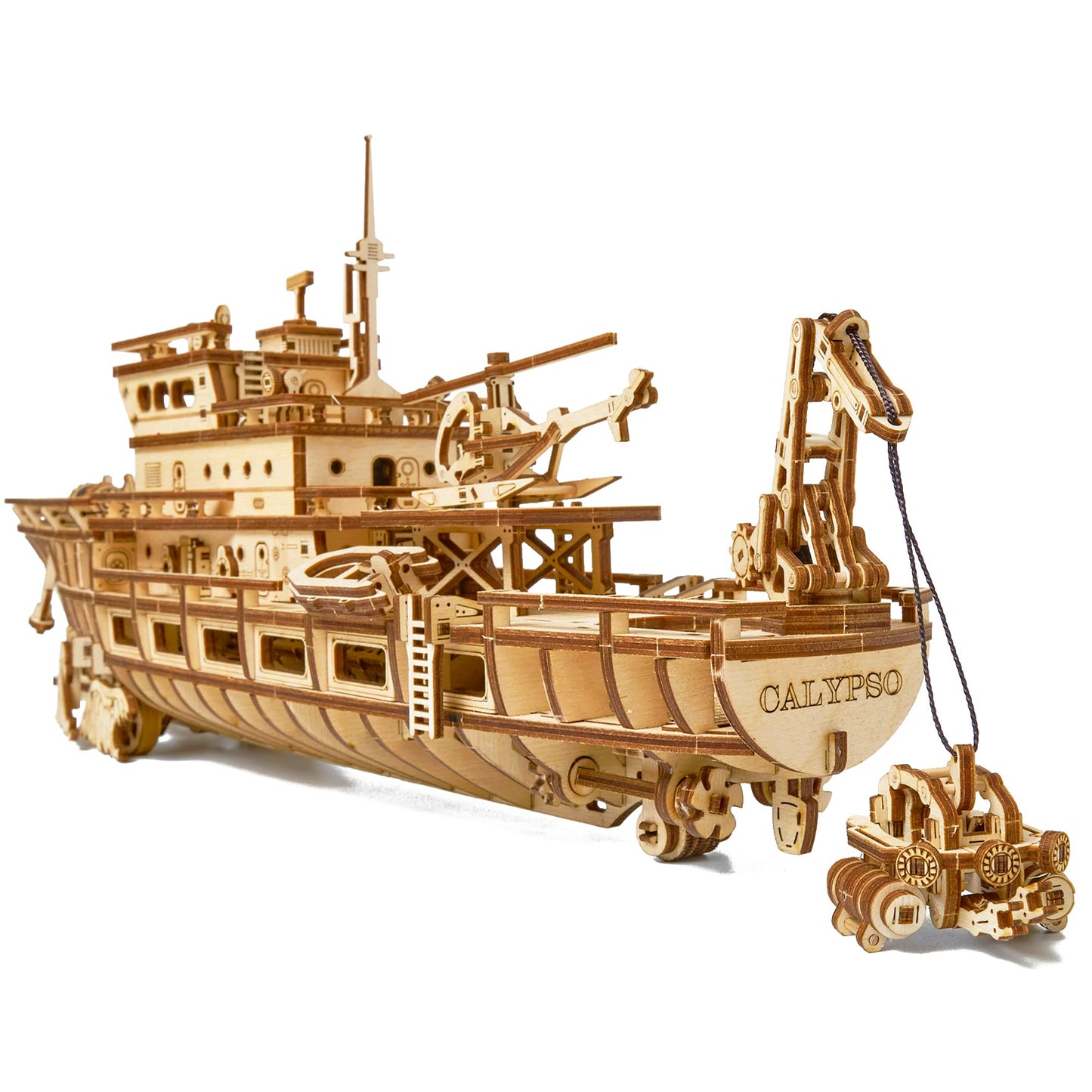 Wood Trick Yacht Mechanical 3D Wooden Puzzles For Adults And Kids To Build - Rides Up To 8 Ft - Model Kits For Adults - Diy Wooden Models For Adults To Build
