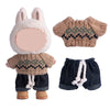 17cm Doll Clothes Set enhanced Jeans & Knitted Sweater Outfit for 17cm 15cm Dolls Cute Dress Up Fashion No Doll Included (D 17cm/15cm)