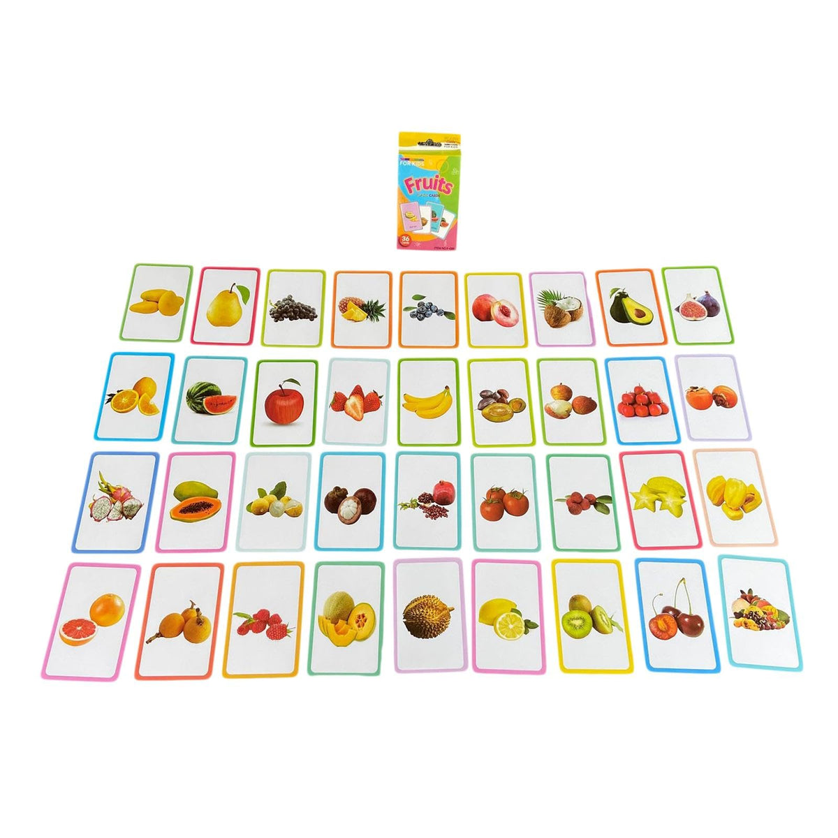 Enakshi 36 Pieces Learning Flashcards Toddlers Toys Children Cognition Cards For Baby Fruits|Toys & Hobbies | Educational | Othe