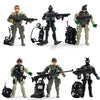 Baimiby Army Men Action Figure Soldiers Toys for Boy Age 4-7 Set Military Playset with Military Accessories US Army Men Toy Set and SWAT Team Toy Soldiers for Toddler Boy