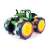 TOMY Monster Treads Lightning Wheels Deluxe Rainbow Tractor Toy - Light Up Sounds - John Deere Model 46644 - Ages 3+
