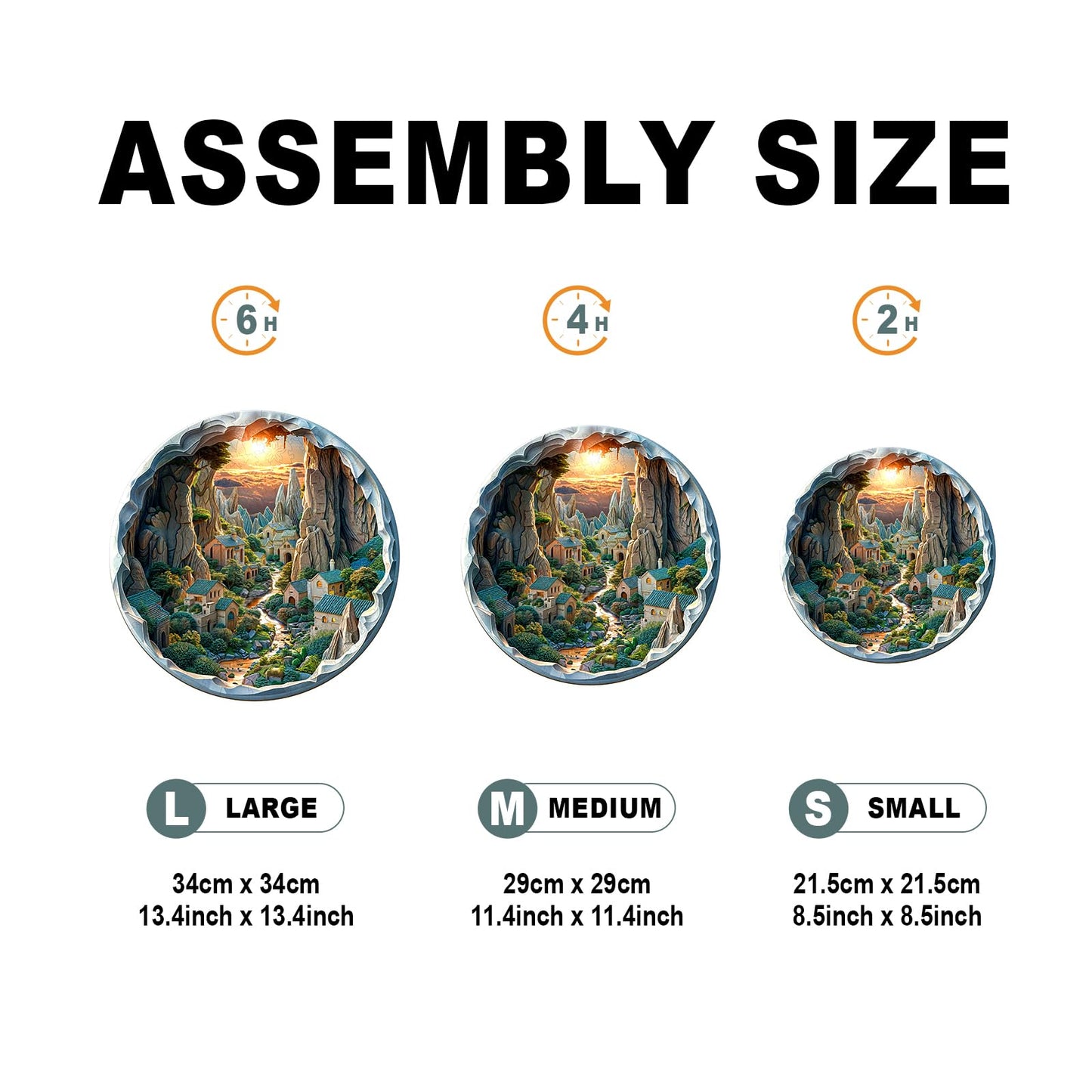 Wooden Puzzles For Adults - 3D Vision Effects Sunset Wooden Jigsaw Puzzles - Unique Shaped Wooden Jigsaw Puzzles For Adults - Cr