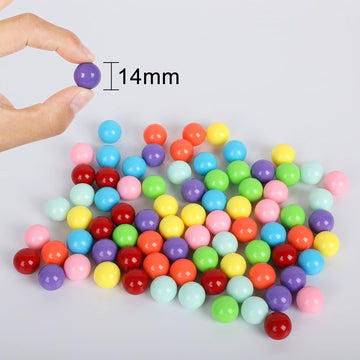 Witlans 80Pcs Chinese Checker Game Replacement Balls,8 Colors 14Mm Acrylic Game Marbles For Marble Run, Marbles Game,Aggravation