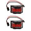Venom 6v 1600mAh 5-Cell Hump Receiver NiMH Battery x2 Packs