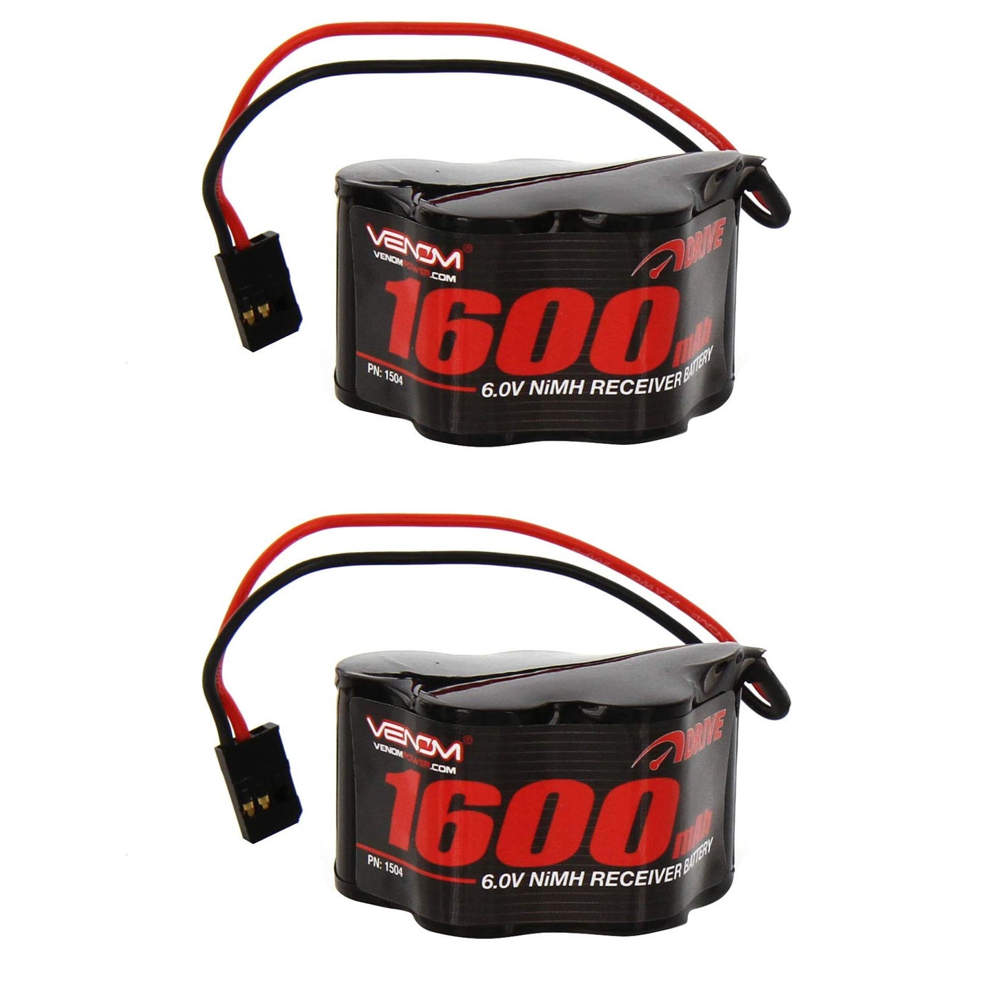 Venom 6v 1600mAh 5-Cell Hump Receiver NiMH Battery x2 Packs