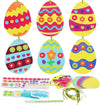 Fennoral 12 Pack Easter Egg Craft Kit For Kids Make You Own Egg Foam Stickers Ornament Diy Easter Arts And Crafts For Easter Art