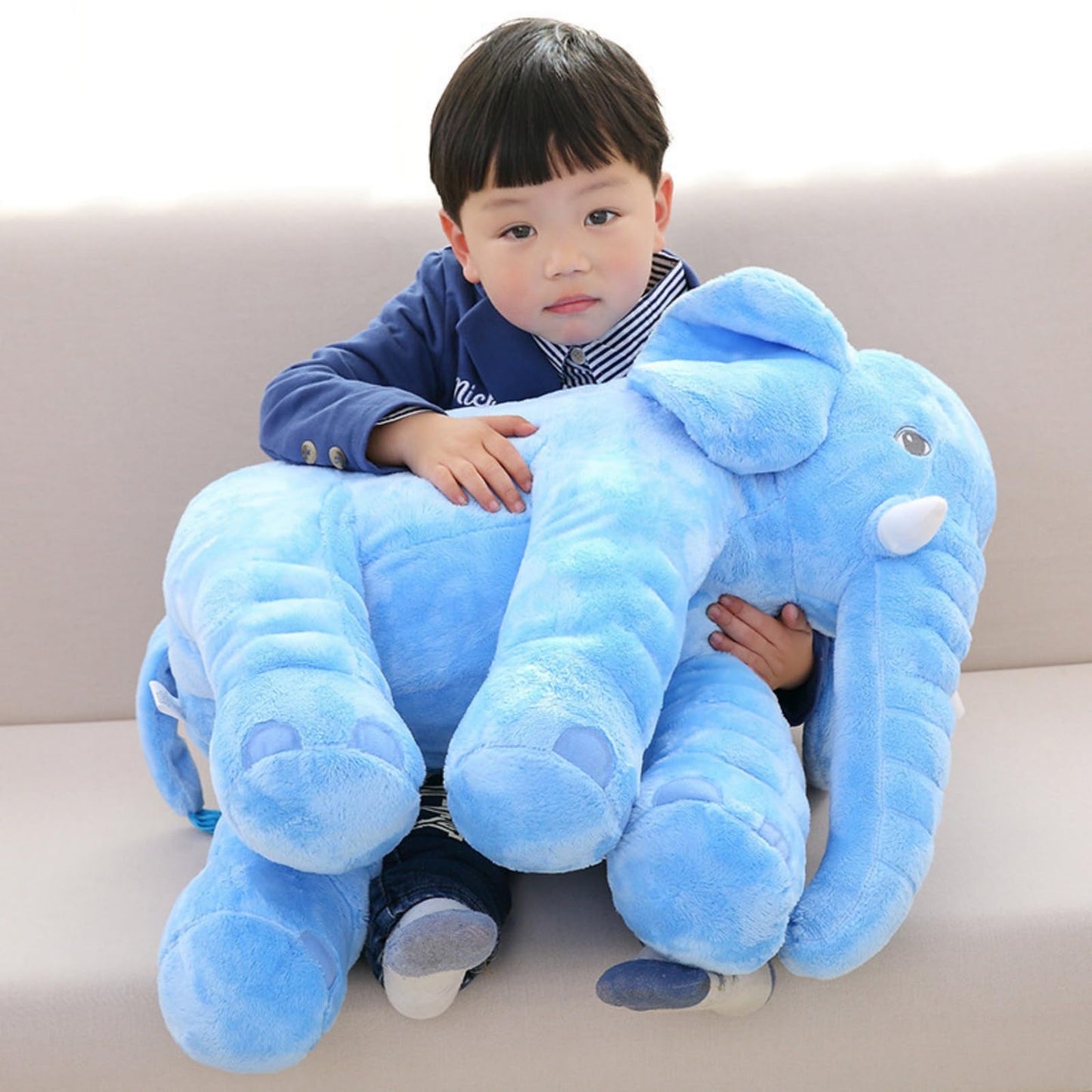 Ryttir 24 Inch Xxl Fuzzy Large Elephant Stuffed Animal, Adventure Stuffed Elephant Toy, Brave Boy'S And Girl'S Room Elephants Pl