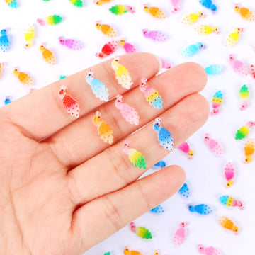 100 Pieces Tiny Peacock Decor For Dollhouse Miniatures Resin Animals For Crafts Tiny Things For Fairy Garden Micro Landscaping D